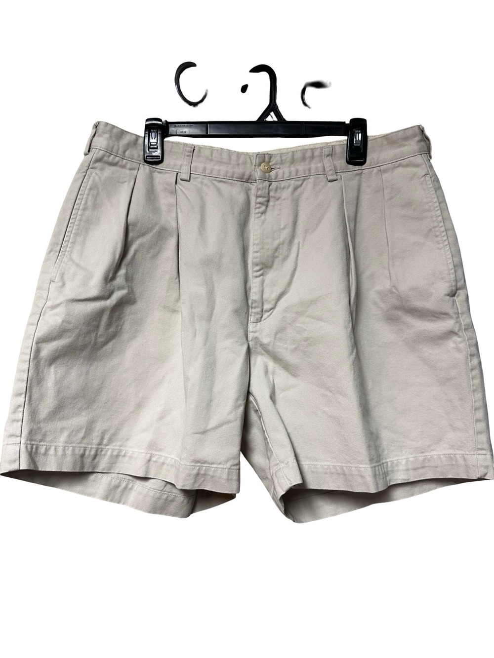 VTG Polo Ralph Lauren Khaki Pleated Shorts Size 36 Cotton Golf Preppy Travel